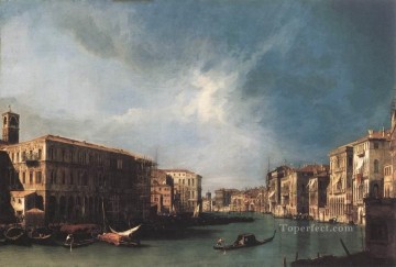 古典的なヴェネツィア Painting - リアルトから北カナレットに向かう大運河 ヴェネツィア